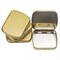 4 Pieces Metal Hinged Tin Box Rectangular Empty Small Hinged Tins Containers Storage Case for Pills Candies and Bead Earring Necklace Bracelet Jewelry Craft, Golden